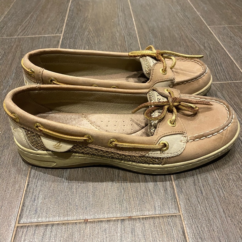 Sperry topsider shoes with sparkly detail